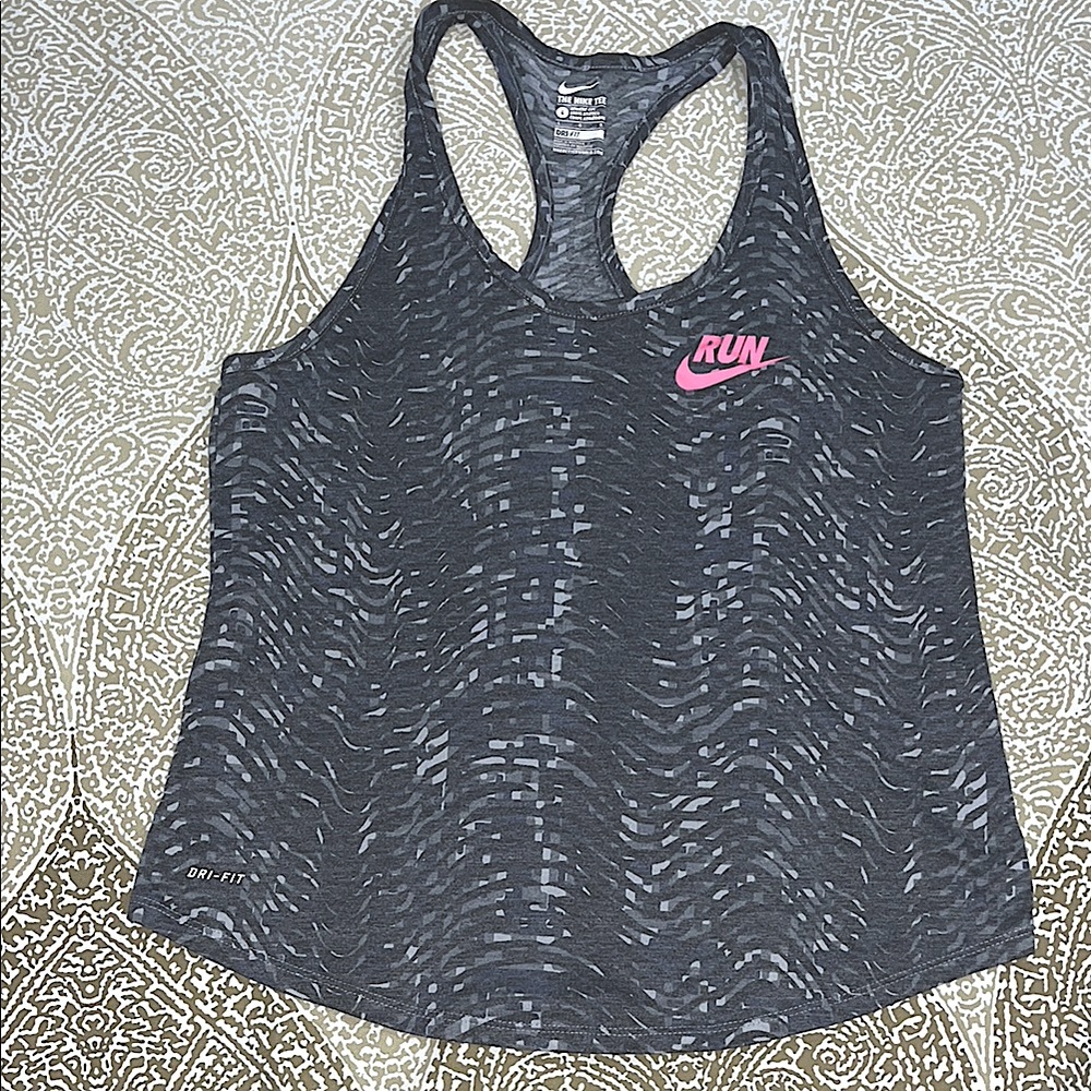 Nike Women's Gray Dri-FIT Running Tank Top